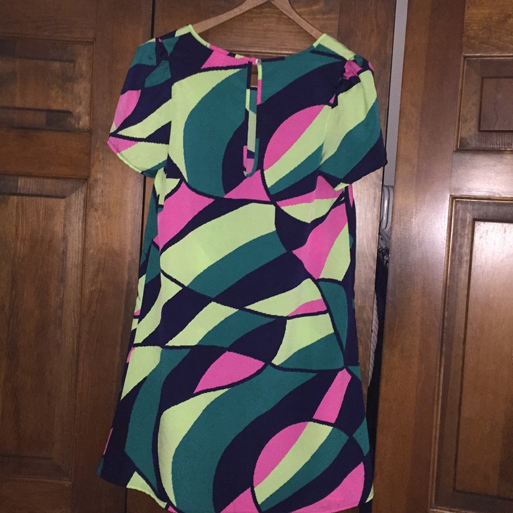 Bright Color Pattern Dress - Picture 4 of 5